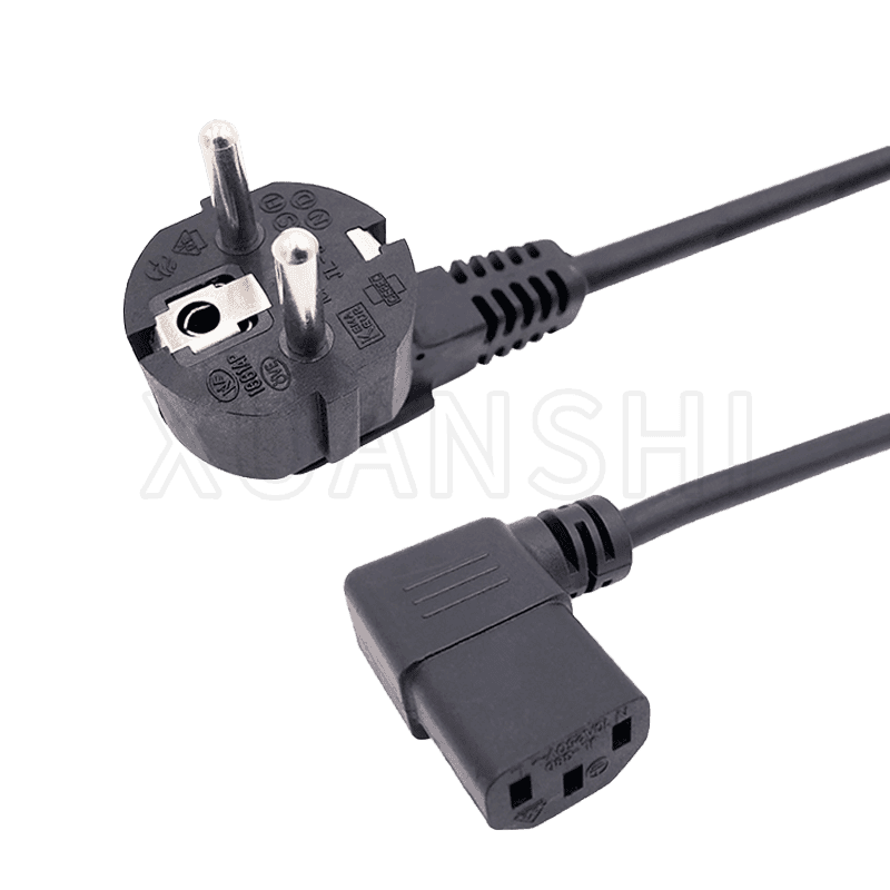 Netsnoer met Europese stekker met haakse C13-connector JL-3,JL-38D