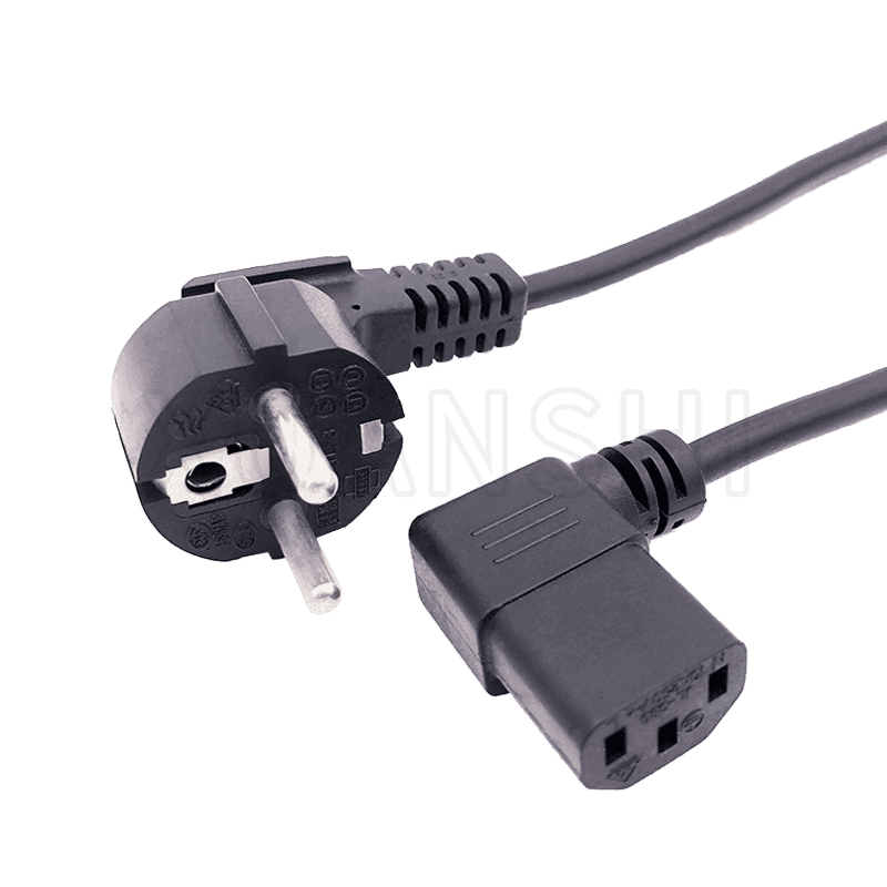 Netsnoer met Europese stekker met haakse C13-connector JL-3,JL-38D