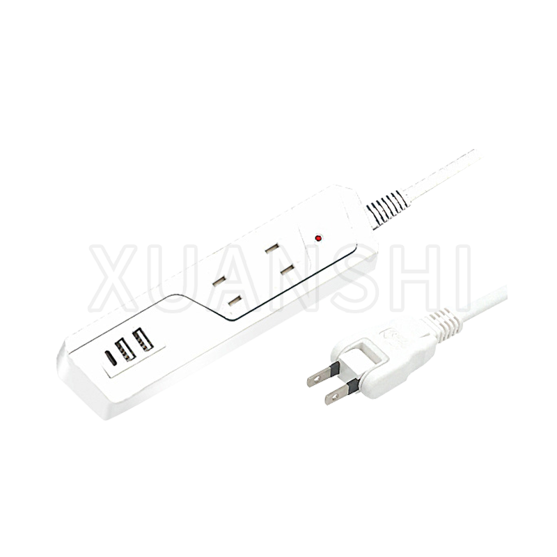 Japanse stekkerdoos met twee usb-poorten en één type-c-poort JL-7Z,XS-XBP2UA