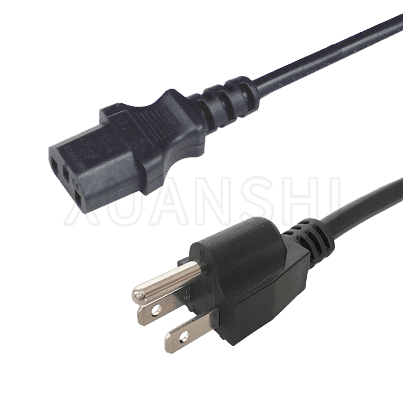 American Standard 3-pins netsnoer met vrouwelijke connector JL-15,JL-38